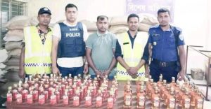 সুনামগঞ্জে ভারতীয় ৮৫ বোতল মদসহ ১ জন গ্রেপ্তার