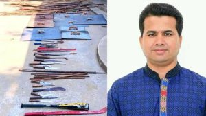 দিরাইয়ের কুলঞ্জ ইউপি চেয়ারম্যানের বাড়ি থেকে দেশীয় অস্ত্র উদ্ধার